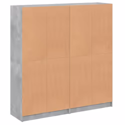 vidaXL Bookcase with Doors Bookshelf Rack Cabinet Sonoma Oak Engineered Wood - concrete grey - Additional view 8