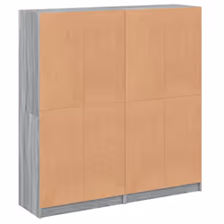 vidaXL Bookcase with Doors Bookshelf Rack Cabinet Sonoma Oak Engineered Wood - grey sonoma - Additional view 8