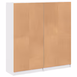 vidaXL Bookcase with Doors Bookshelf Cabinet Highboard White Engineered Wood - Additional view 8