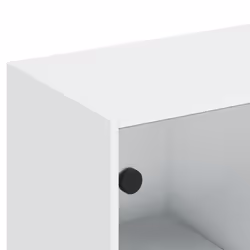 vidaXL Bookcase with Doors Bookshelf Cabinet Highboard White Engineered Wood - Additional view 9