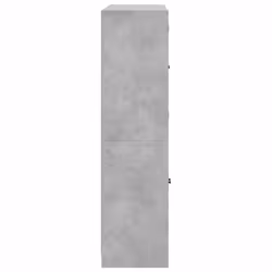 vidaXL Bookcase with Doors Bookshelf Cabinet Concrete Grey Engineered Wood - Additional view 7