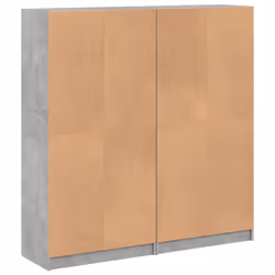 vidaXL Bookcase with Doors Bookshelf Cabinet Concrete Grey Engineered Wood - Additional view 8