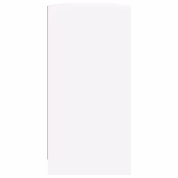 vidaXL Bookcase with Doors Bookshelf Cabinet Highboard White Engineered Wood - Additional view 6