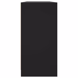 vidaXL Bookcase with Doors Bookshelf Cabinet Highboard Black Engineered Wood - Additional view 6