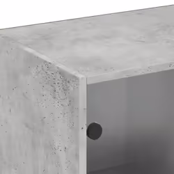 vidaXL Bookcase with Doors Bookshelf Cabinet Concrete Grey Engineered Wood - Additional view 8