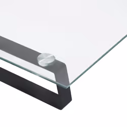 vidaXL Monitor Stand Riser Computer Display Stand Tempered Glass and Metal - black, 80 x 35 x 8 cm - Additional view 6