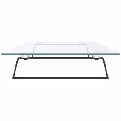 vidaXL Monitor Stand Riser Computer Display Stand Tempered Glass and Metal - black, 100 x 35 x 8 cm - Additional view 4