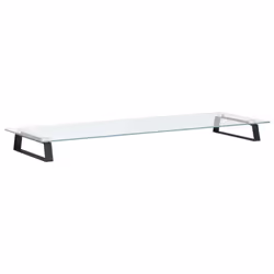 vidaXL Monitor Stand Riser Computer Display Stand Tempered Glass and Metal - black, 100 x 35 x 8 cm - Additional view 5