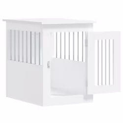 vidaXL Dog Crate Furniture Pet Doghouse Dog Kennel Dog Cage Engineered Wood - white, 45 x 62 x 59 cm - Additional view 5