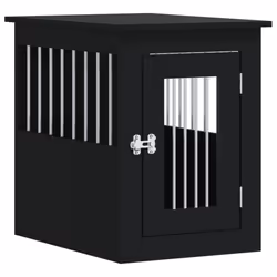 vidaXL Dog Crate Furniture Pet Doghouse Dog Kennel Dog Cage Engineered Wood - black, 45 x 62 x 59 cm