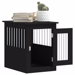 vidaXL Dog Crate Furniture Pet Doghouse Dog Kennel Dog Cage Engineered Wood - black, 45 x 62 x 59 cm - Additional view 4