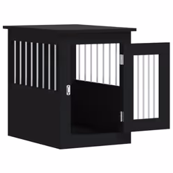 vidaXL Dog Crate Furniture Pet Doghouse Dog Kennel Dog Cage Engineered Wood - black, 45 x 62 x 59 cm - Additional view 5