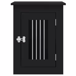 vidaXL Dog Crate Furniture Pet Doghouse Dog Kennel Dog Cage Engineered Wood - black, 45 x 62 x 59 cm - Additional view 6