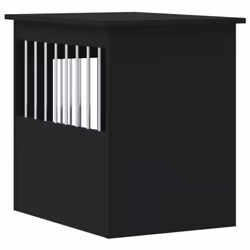 vidaXL Dog Crate Furniture Pet Doghouse Dog Kennel Dog Cage Engineered Wood - black, 45 x 62 x 59 cm - Additional view 8