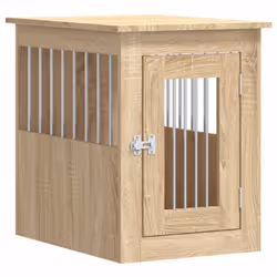 vidaXL Dog Crate Furniture Pet Doghouse Dog Kennel Dog Cage Engineered Wood - sonoma oak, 45 x 62 x 59 cm