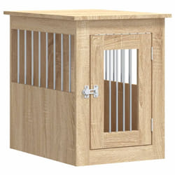vidaXL Dog Crate Furniture Pet Doghouse Dog Kennel Dog Cage Engineered Wood - sonoma oak, 45 x 62 x 59 cm