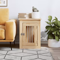 vidaXL Dog Crate Furniture Pet Doghouse Dog Kennel Dog Cage Engineered Wood - sonoma oak, 45 x 62 x 59 cm