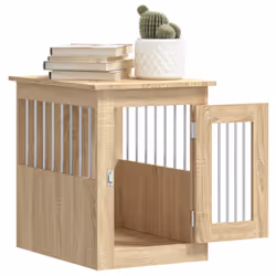 vidaXL Dog Crate Furniture Pet Doghouse Dog Kennel Dog Cage Engineered Wood - sonoma oak, 45 x 62 x 59 cm - Additional view 4