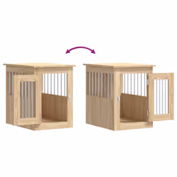 vidaXL Dog Crate Furniture Pet Doghouse Dog Kennel Dog Cage Engineered Wood - sonoma oak, 45 x 62 x 59 cm - Additional view 9