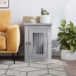 vidaXL Dog Crate Furniture Pet Doghouse Dog Kennel Dog Cage Engineered Wood - concrete grey, 45 x 62 x 59 cm - Additional view 2