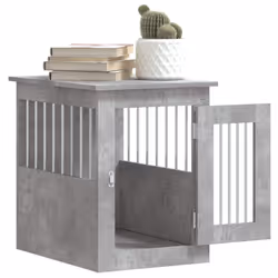 vidaXL Dog Crate Furniture Pet Doghouse Dog Kennel Dog Cage Engineered Wood - concrete grey, 45 x 62 x 59 cm - Additional view 4