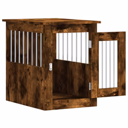 vidaXL Dog Crate Furniture Pet Doghouse Dog Kennel Dog Cage Engineered Wood - smoked oak, 45 x 62 x 59 cm - Additional view 5