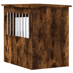 vidaXL Dog Crate Furniture Pet Doghouse Dog Kennel Dog Cage Engineered Wood - smoked oak, 45 x 62 x 59 cm - Additional view 8