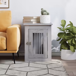 vidaXL Dog Crate Furniture Doghouse Dog Kennel Grey Sonoma Engineered Wood