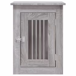 vidaXL Dog Crate Furniture Doghouse Dog Kennel Grey Sonoma Engineered Wood - Additional view 6