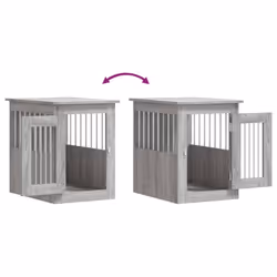vidaXL Dog Crate Furniture Doghouse Dog Kennel Grey Sonoma Engineered Wood - Additional view 9