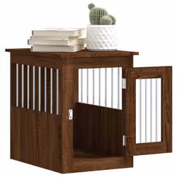 vidaXL Dog Crate Furniture Pet Doghouse Dog Kennel Dog Cage Engineered Wood - brown oak, 45 x 62 x 59 cm - Additional view 4