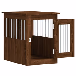 vidaXL Dog Crate Furniture Pet Doghouse Dog Kennel Dog Cage Engineered Wood - brown oak, 45 x 62 x 59 cm - Additional view 5