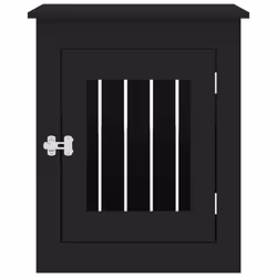vidaXL Dog Crate Furniture Pet Doghouse Dog Kennel Dog Cage Engineered Wood - black, 55 x 75 x 65 cm - Additional view 6