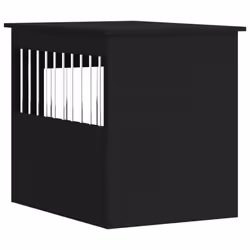 vidaXL Dog Crate Furniture Pet Doghouse Dog Kennel Dog Cage Engineered Wood - black, 55 x 75 x 65 cm - Additional view 8