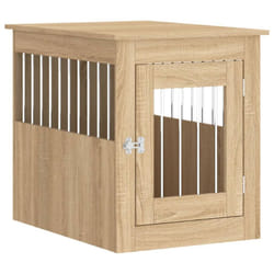 vidaXL Dog Crate Furniture Pet Doghouse Dog Kennel Dog Cage Engineered Wood - sonoma oak, 55 x 75 x 65 cm