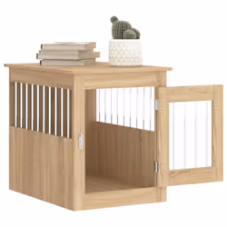 vidaXL Dog Crate Furniture Pet Doghouse Dog Kennel Dog Cage Engineered Wood - sonoma oak, 55 x 75 x 65 cm - Additional view 4