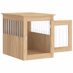 vidaXL Dog Crate Furniture Pet Doghouse Dog Kennel Dog Cage Engineered Wood - sonoma oak, 55 x 75 x 65 cm - Additional view 5