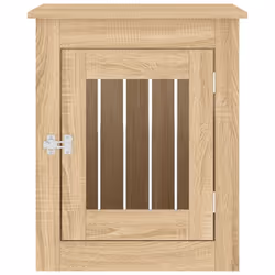 vidaXL Dog Crate Furniture Pet Doghouse Dog Kennel Dog Cage Engineered Wood - sonoma oak, 55 x 75 x 65 cm - Additional view 6