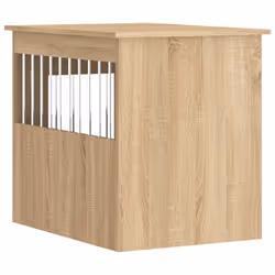 vidaXL Dog Crate Furniture Pet Doghouse Dog Kennel Dog Cage Engineered Wood - sonoma oak, 55 x 75 x 65 cm - Additional view 8