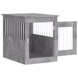 vidaXL Dog Crate Furniture Pet Doghouse Dog Kennel Dog Cage Engineered Wood - concrete grey, 55 x 75 x 65 cm - Additional view 5