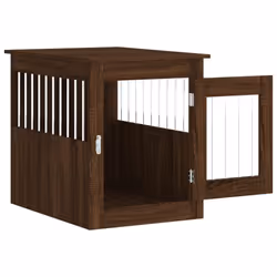 vidaXL Dog Crate Furniture Pet Doghouse Dog Kennel Dog Cage Engineered Wood - brown oak, 55 x 75 x 65 cm - Additional view 5