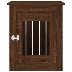vidaXL Dog Crate Furniture Pet Doghouse Dog Kennel Dog Cage Engineered Wood - brown oak, 55 x 75 x 65 cm - Additional view 6