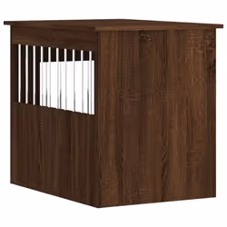 vidaXL Dog Crate Furniture Pet Doghouse Dog Kennel Dog Cage Engineered Wood - brown oak, 55 x 75 x 65 cm - Additional view 8