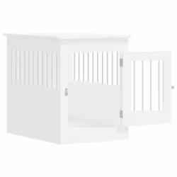 vidaXL Dog Crate Furniture Pet Doghouse Dog Kennel Dog Cage Engineered Wood - white, 55 x 80 x 68 cm - Additional view 5