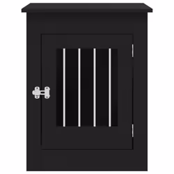 vidaXL Dog Crate Furniture Pet Doghouse Dog Kennel Dog Cage Engineered Wood - black, 55 x 80 x 68 cm - Additional view 6