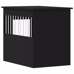 vidaXL Dog Crate Furniture Pet Doghouse Dog Kennel Dog Cage Engineered Wood - black, 55 x 80 x 68 cm - Additional view 8