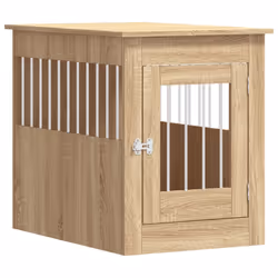 vidaXL Dog Crate Furniture Pet Doghouse Dog Kennel Dog Cage Engineered Wood - sonoma oak, 55 x 80 x 68 cm