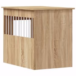 vidaXL Dog Crate Furniture Pet Doghouse Dog Kennel Dog Cage Engineered Wood - sonoma oak, 55 x 80 x 68 cm - Additional view 8
