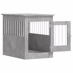 vidaXL Dog Crate Furniture Pet Doghouse Dog Kennel Dog Cage Engineered Wood - concrete grey, 55 x 80 x 68 cm - Additional view 5