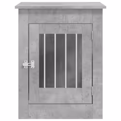 vidaXL Dog Crate Furniture Pet Doghouse Dog Kennel Dog Cage Engineered Wood - concrete grey, 55 x 80 x 68 cm - Additional view 6